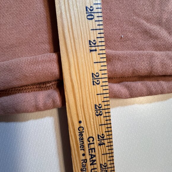 American Eagle Henley Sweatshirt LG Dusty Pink Drawstring Waist Cozy Soft Girl - Picture 6 of 8